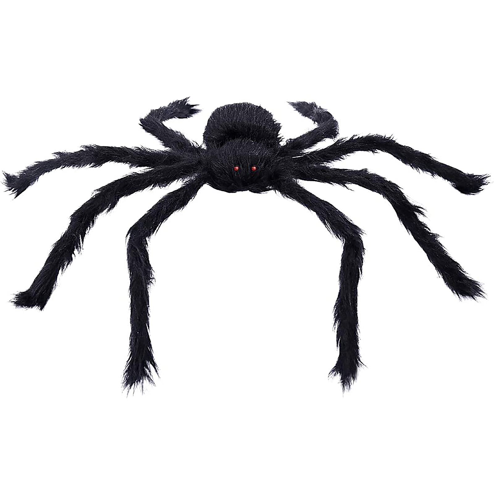 Black Furry Spider Decoration 150cm