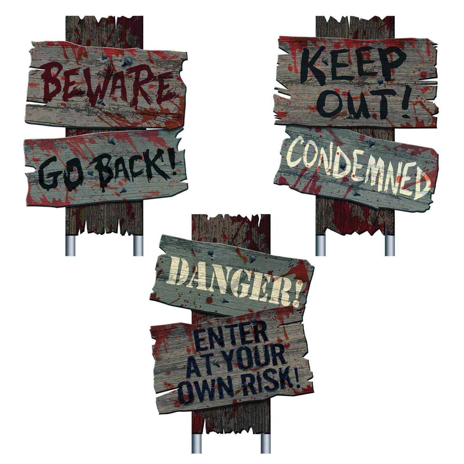 Halloween Sidewalk Signs (Pack of 3)