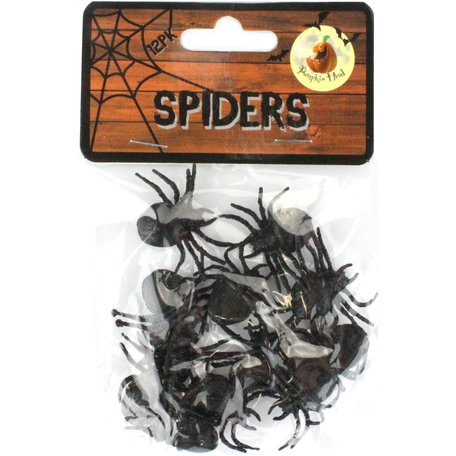 Small Plastic Spiders (Pack of 12)