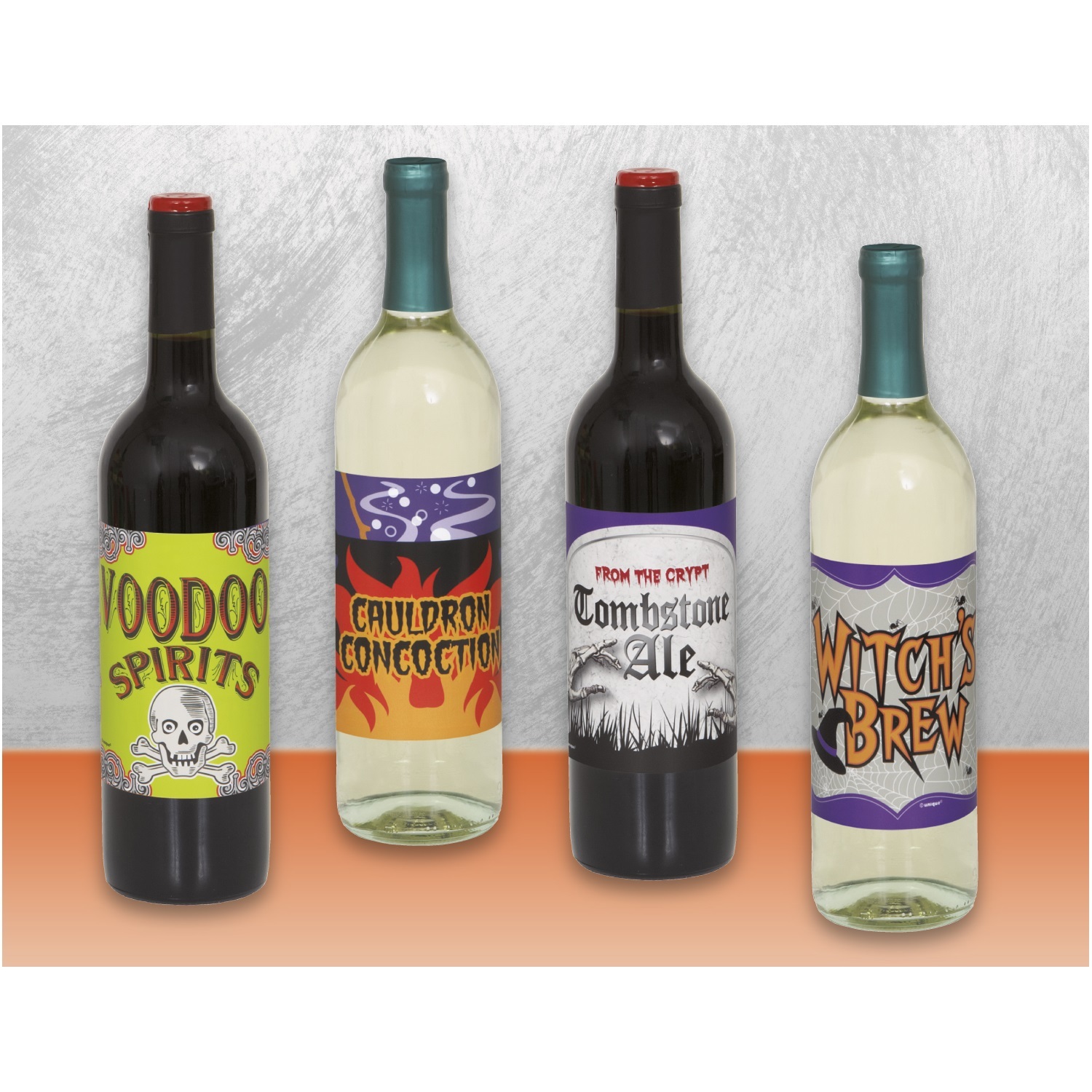 Scary Wine Bottle Labels (Pack of 4)