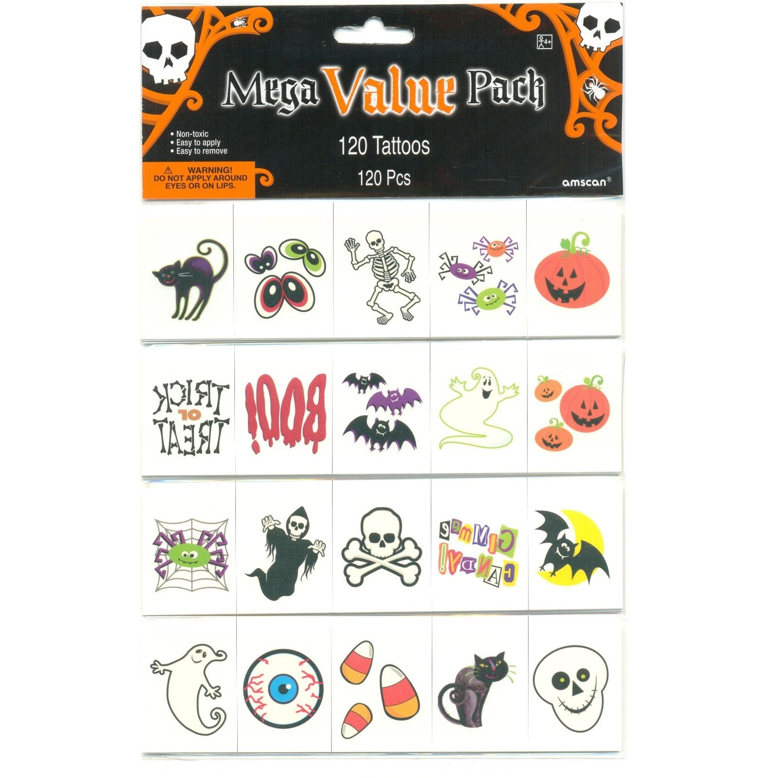 Halloween Tattoos (Pack of 120)