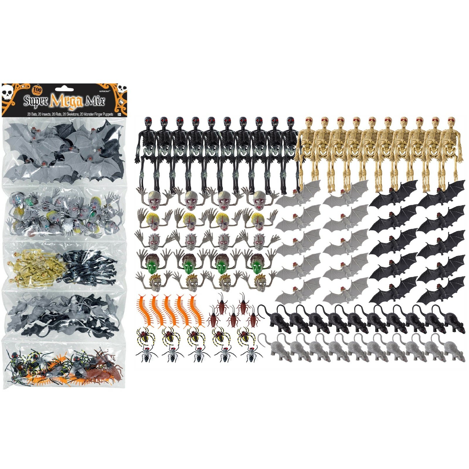 Halloween Super Mega Value Favour Pack (100 Pieces)