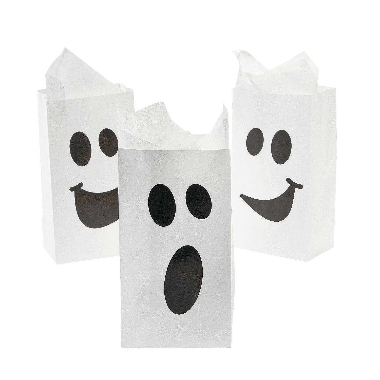 Ghost Mini Paper Favour Bags (Pack of 24)