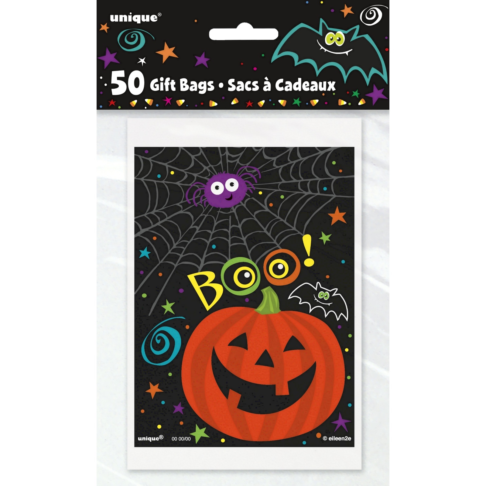Pumpkin Pals Mini Plastic Treat Bags (Pack of 50)