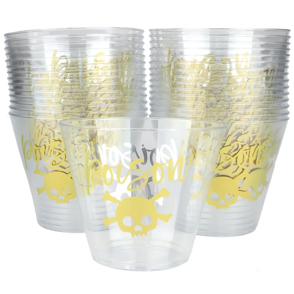 Poison Clear Tumbler Cups (Pack of 30) | Discount Party Supplies ...