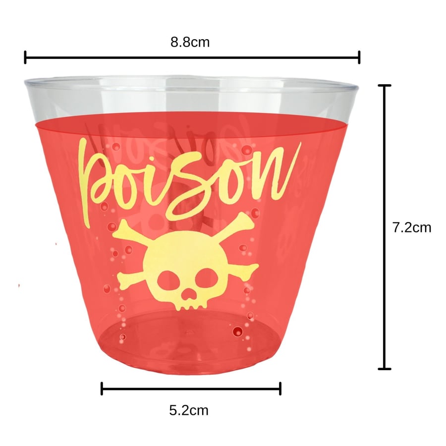 Poison Clear Tumbler Cups (Pack of 30) | Discount Party Supplies ...