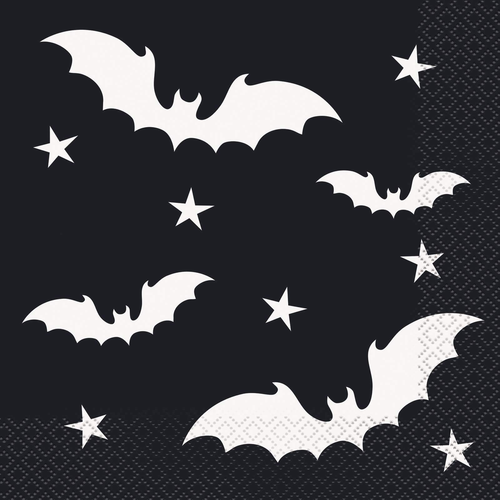 Black Bats Large Paper Napkins (Pack of 20)