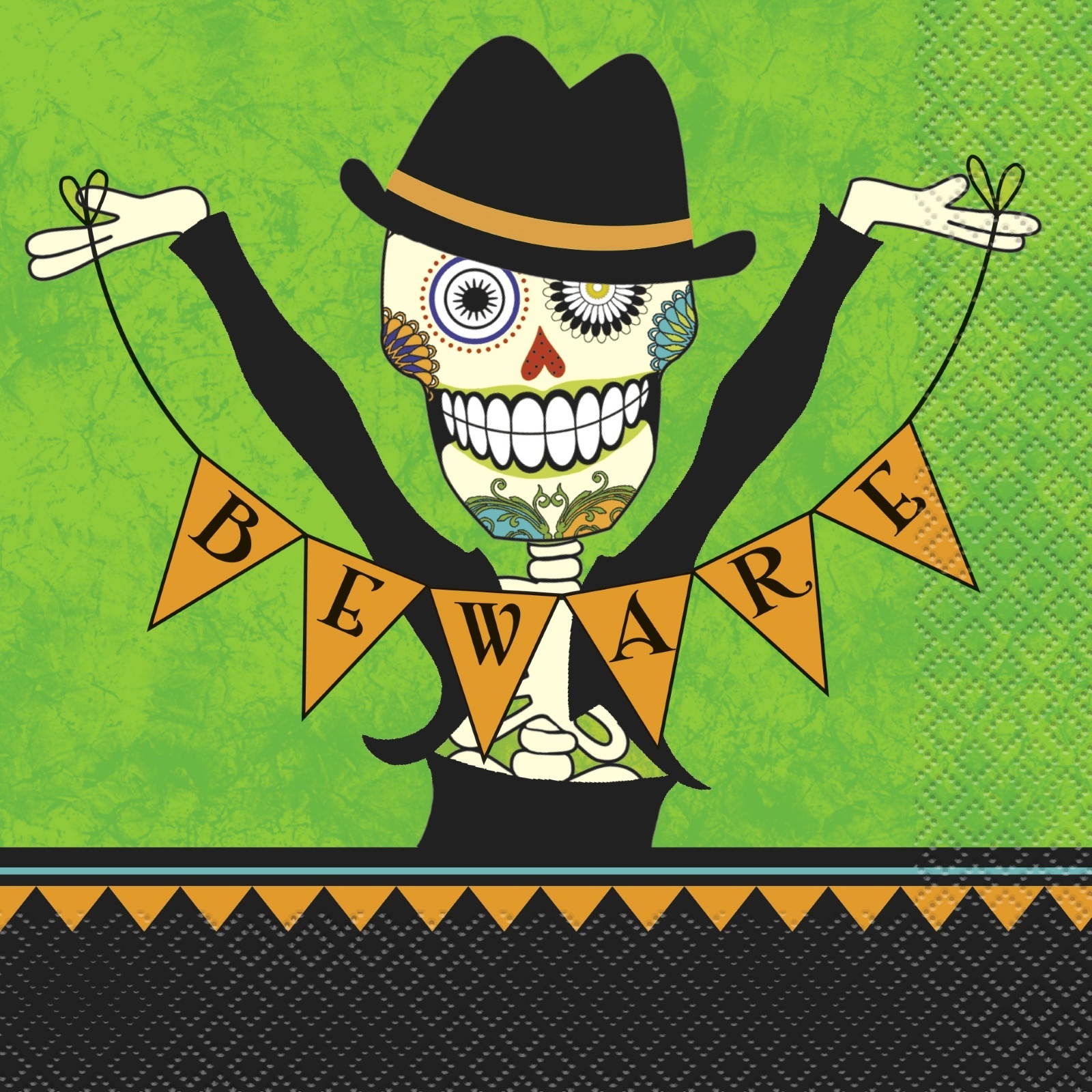 Day of The Dead Large Paper Napkins (Pack of 16)