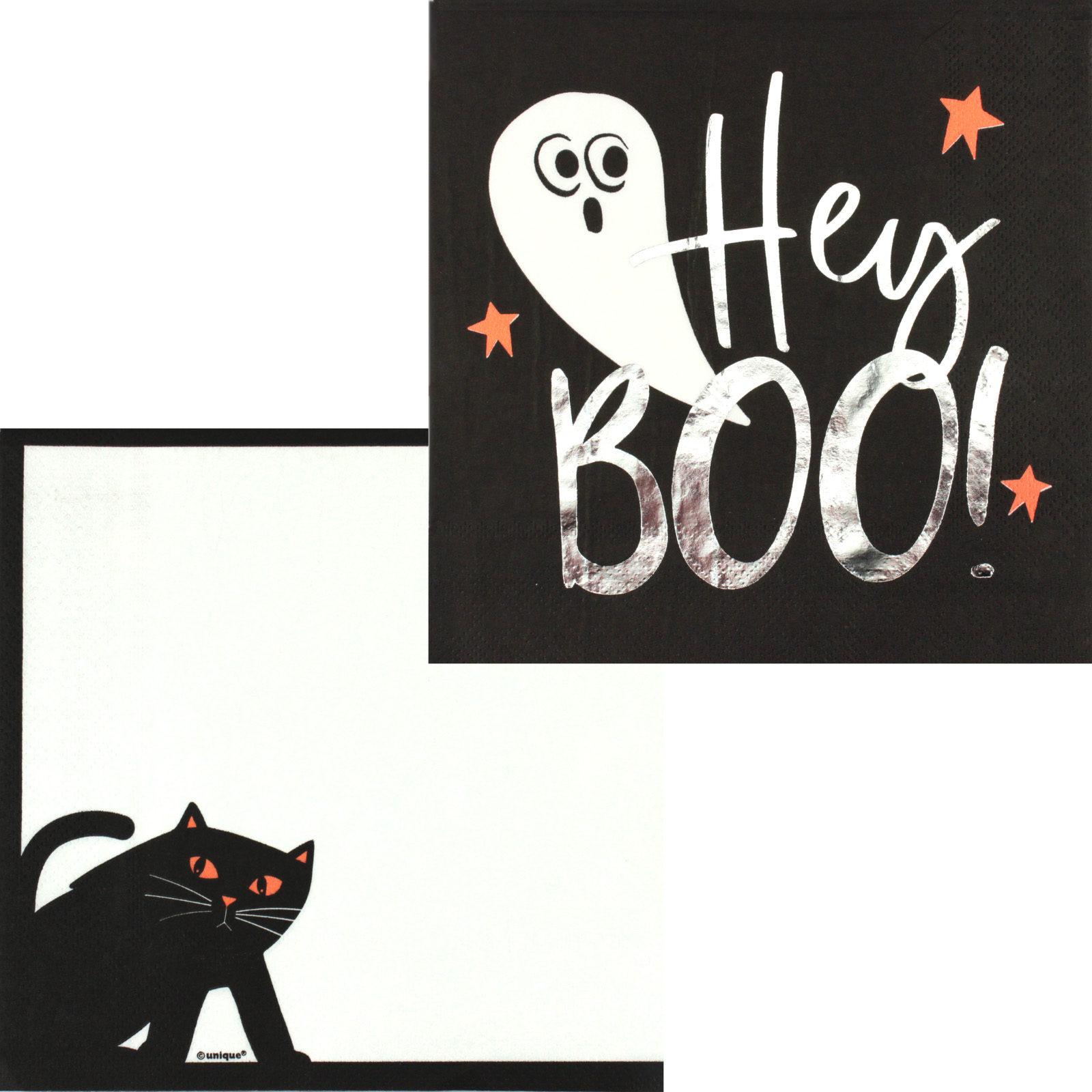 Bats & Boos Hey Boo Large Napkins / Serviettes (Pack of 16)