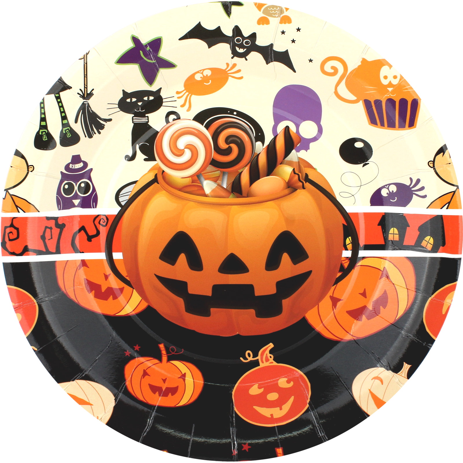 Kooky Halloween Party Large Paper Plates (Pack of 6)
