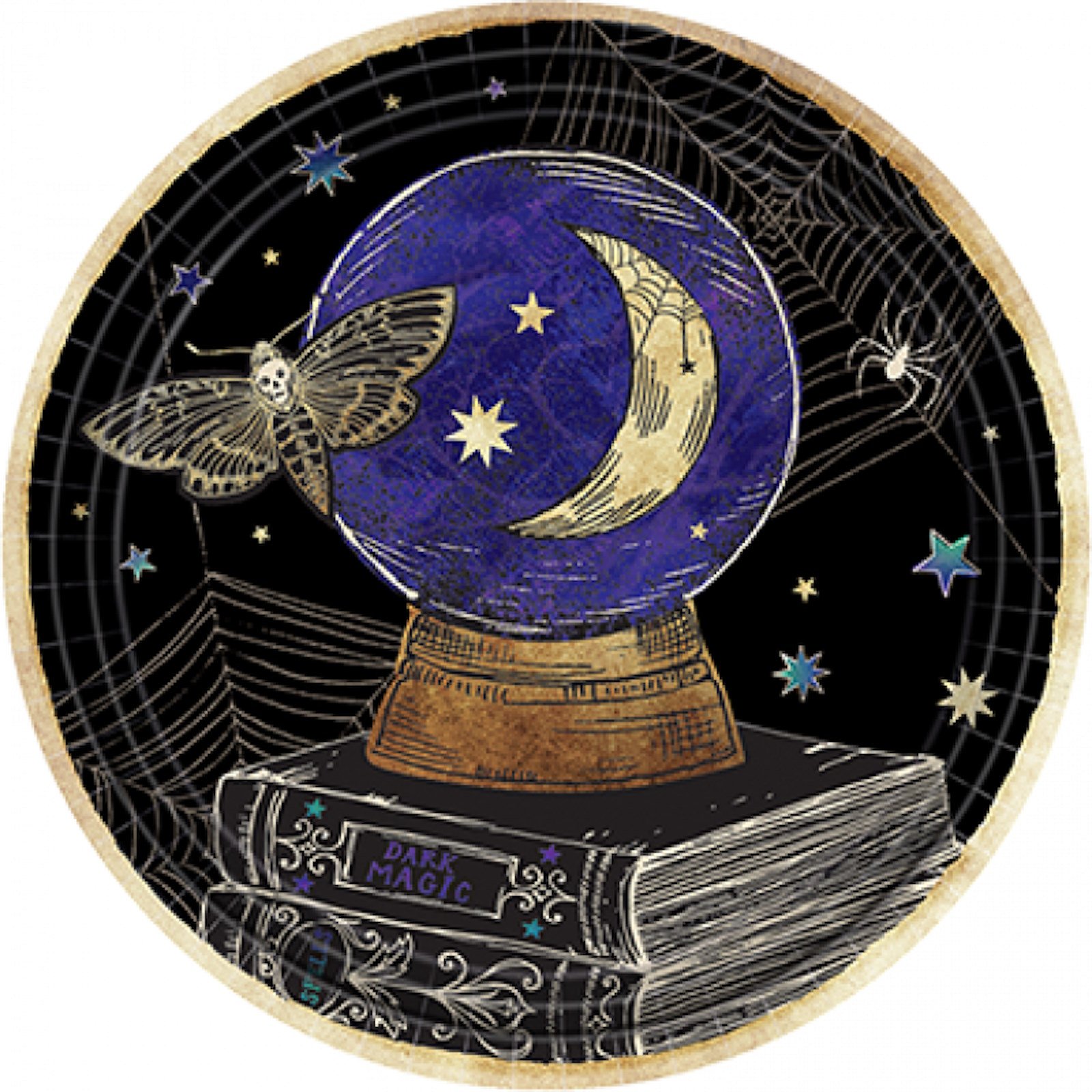 Spooks & Spells 26cm Round Paper Plates Pack of 8