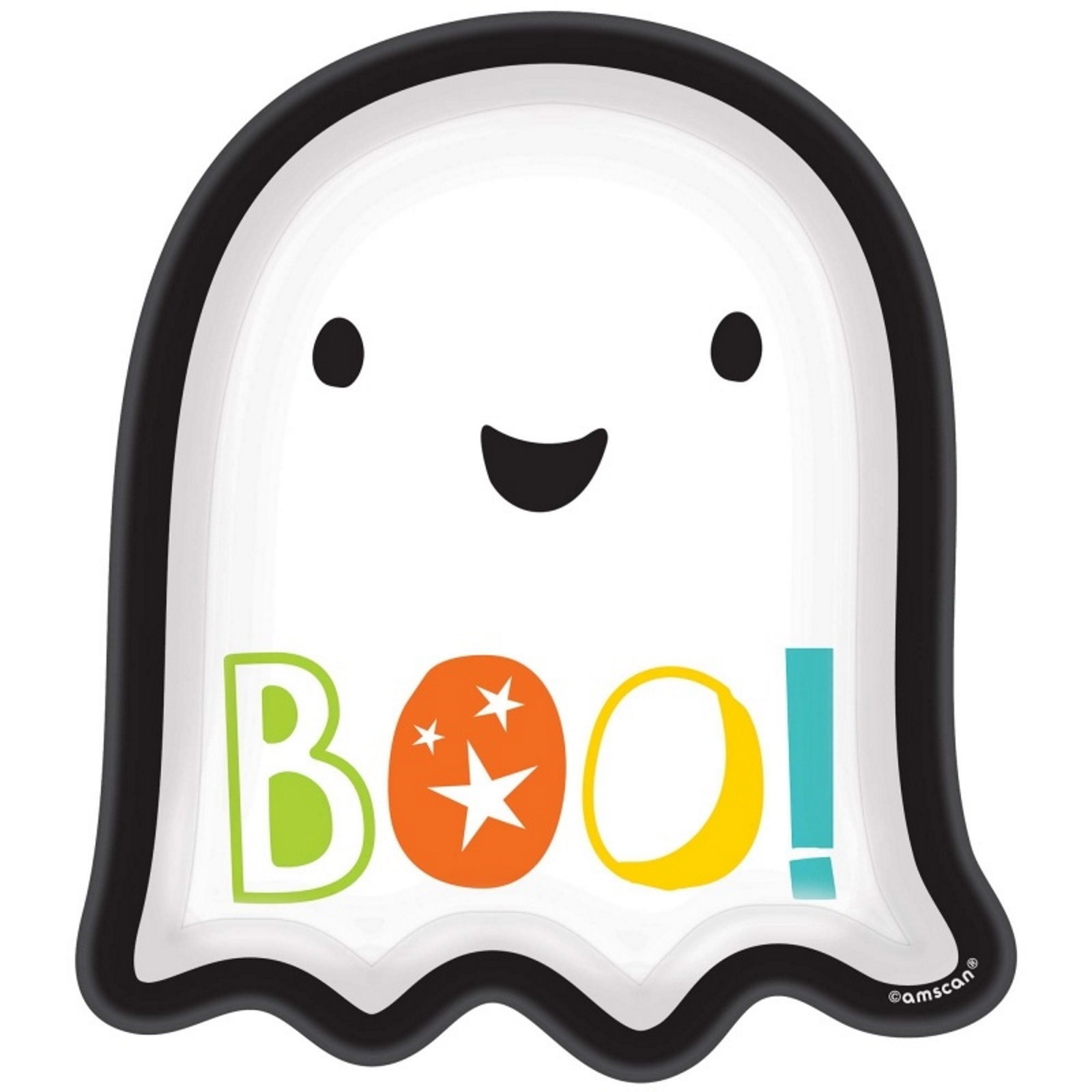 Trick or Treat Ghost Small Paper Plates (Pack of 8)