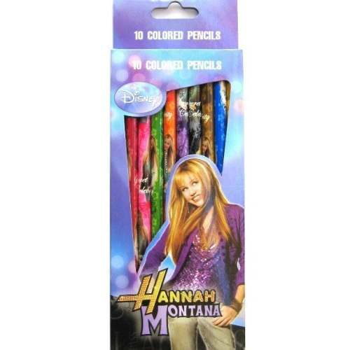 Hannah Montana Coloured Pencils (Pack of 10)