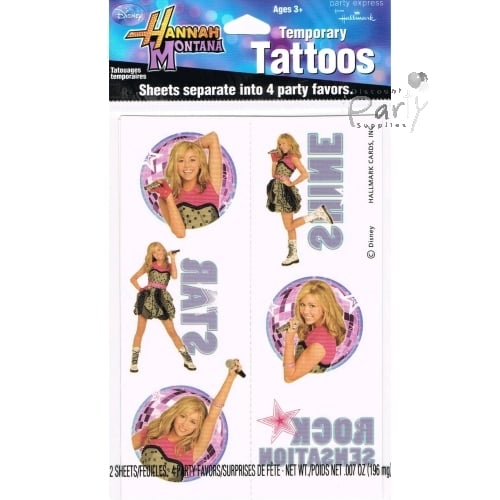 Hannah Montana Tattoos (2 Sheets)