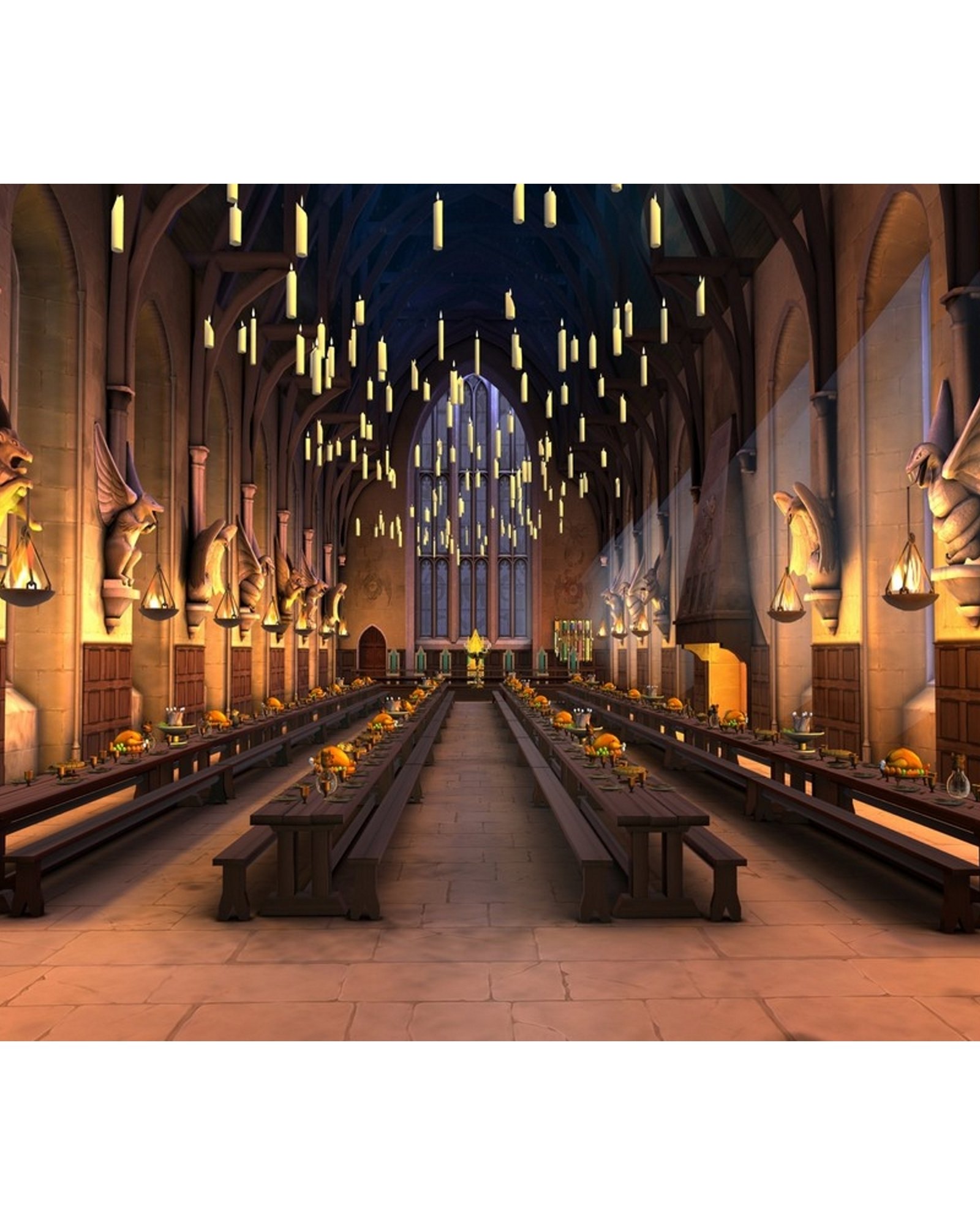 Wizard School Great Hall Large Printed Fabric Backdrop | Harry Potter ...