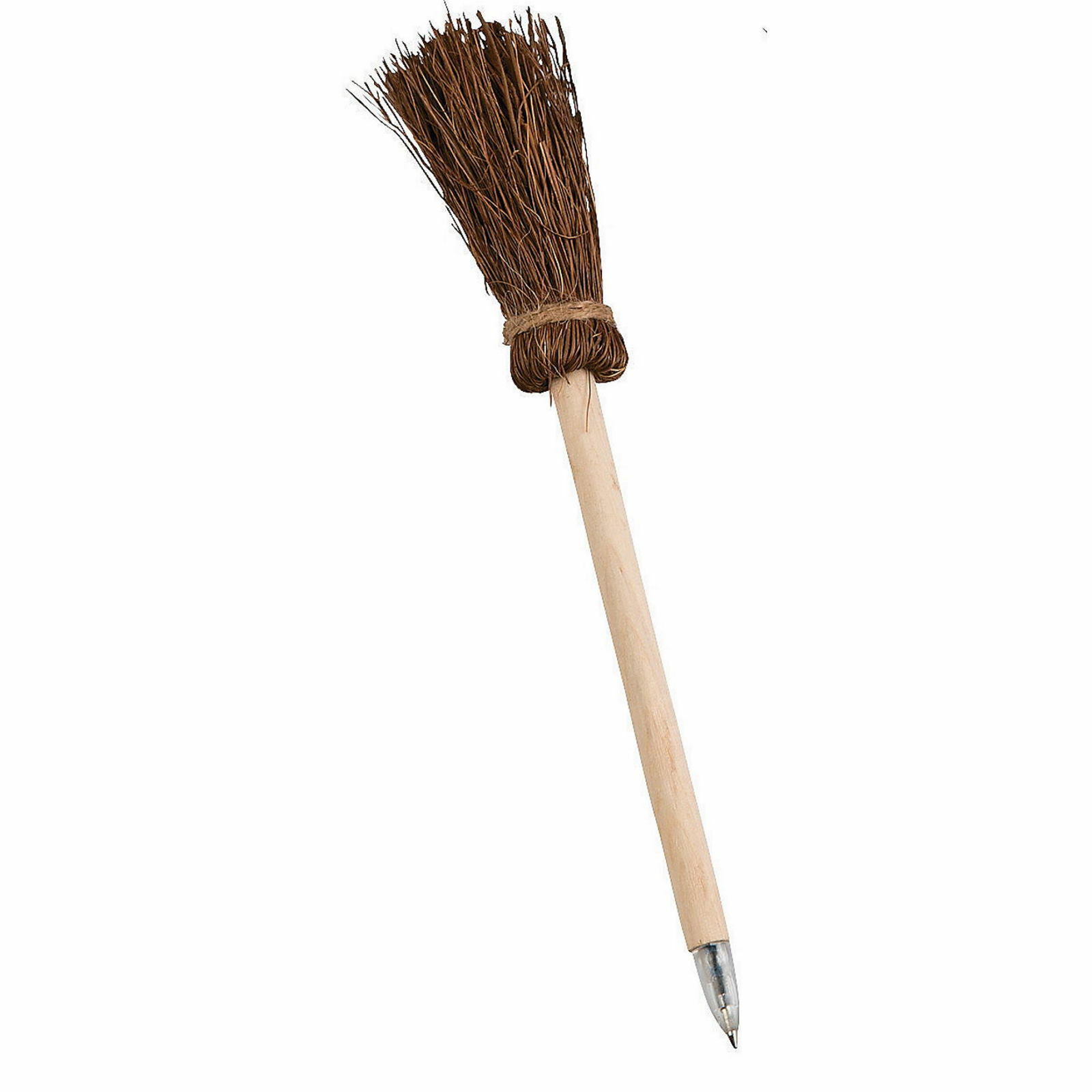 Wooden Witch's Broom Pen (1 Only)