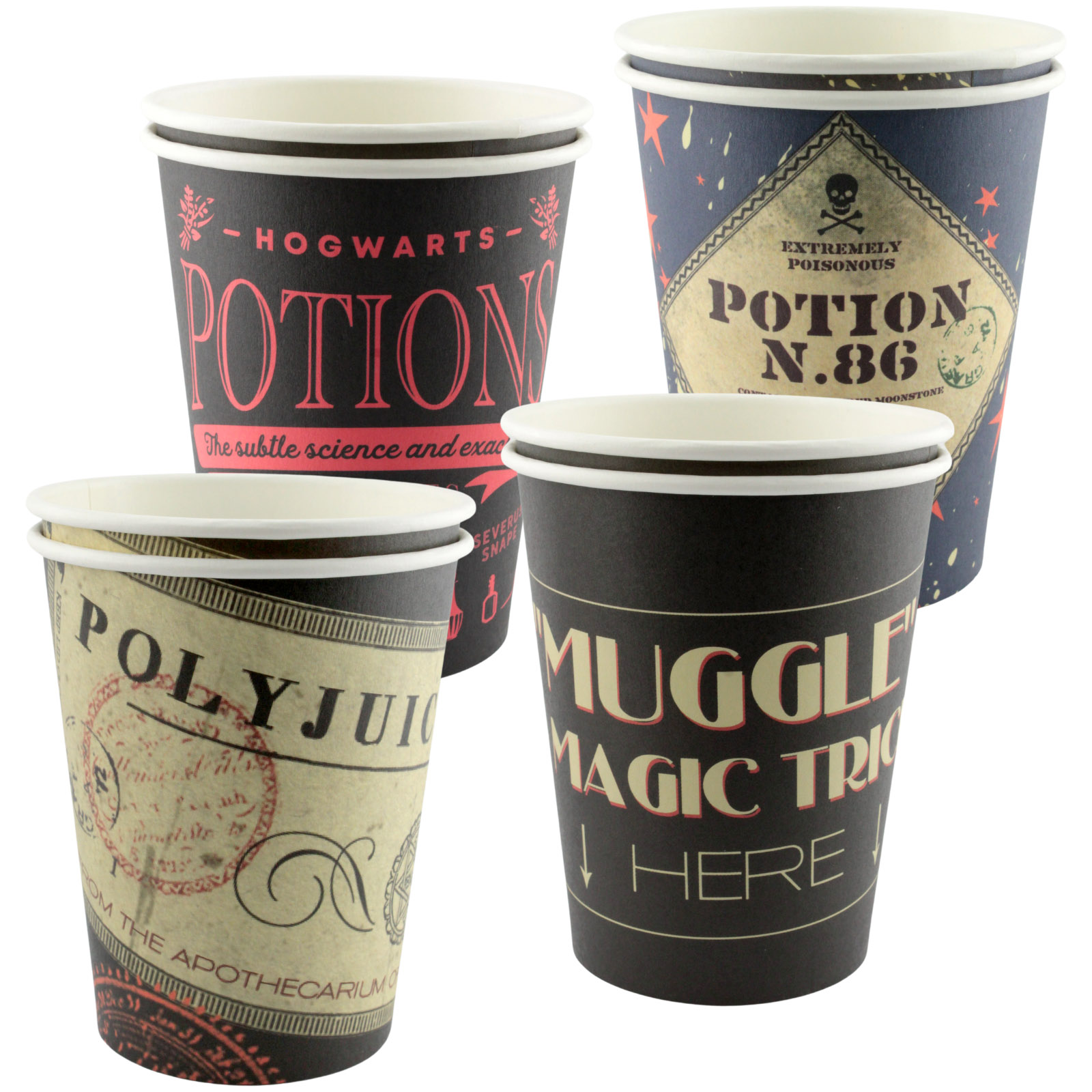 Harry Potter Mixed Design Paper Cups (Pack of 8)