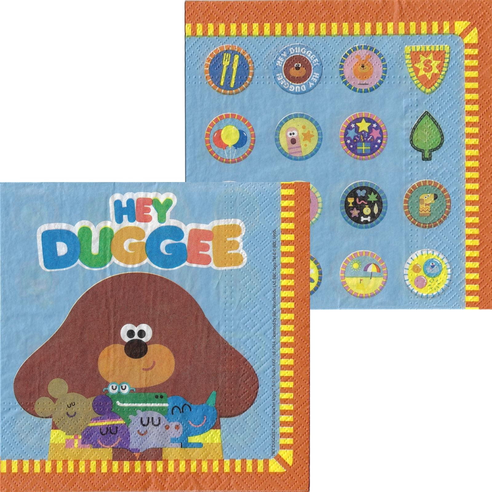 Hey Duggee Large Paper Napkins / Serviettes (Pack of 16)