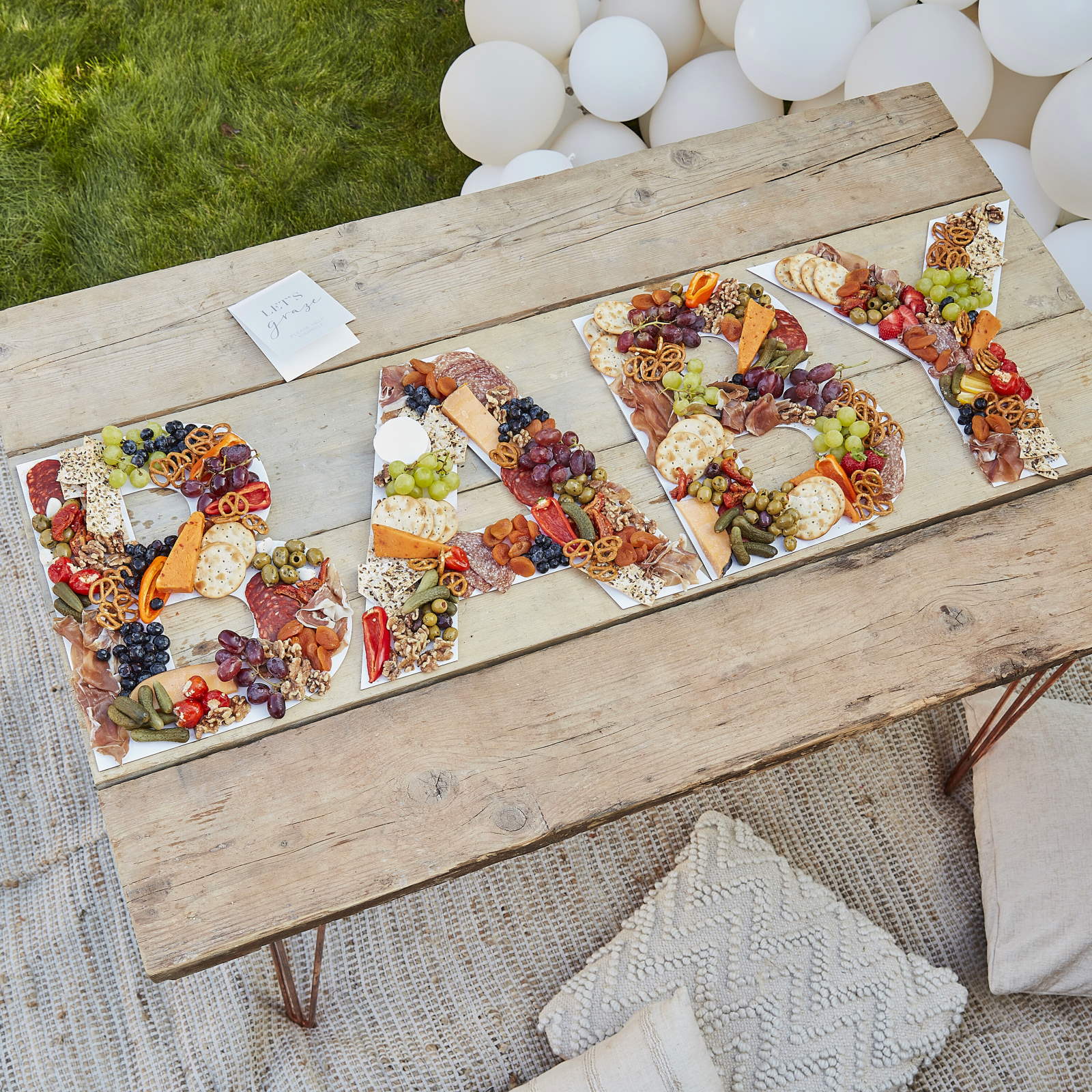 Ginger Ray White Baby Grazing Board Kit - Discount Party Supplies