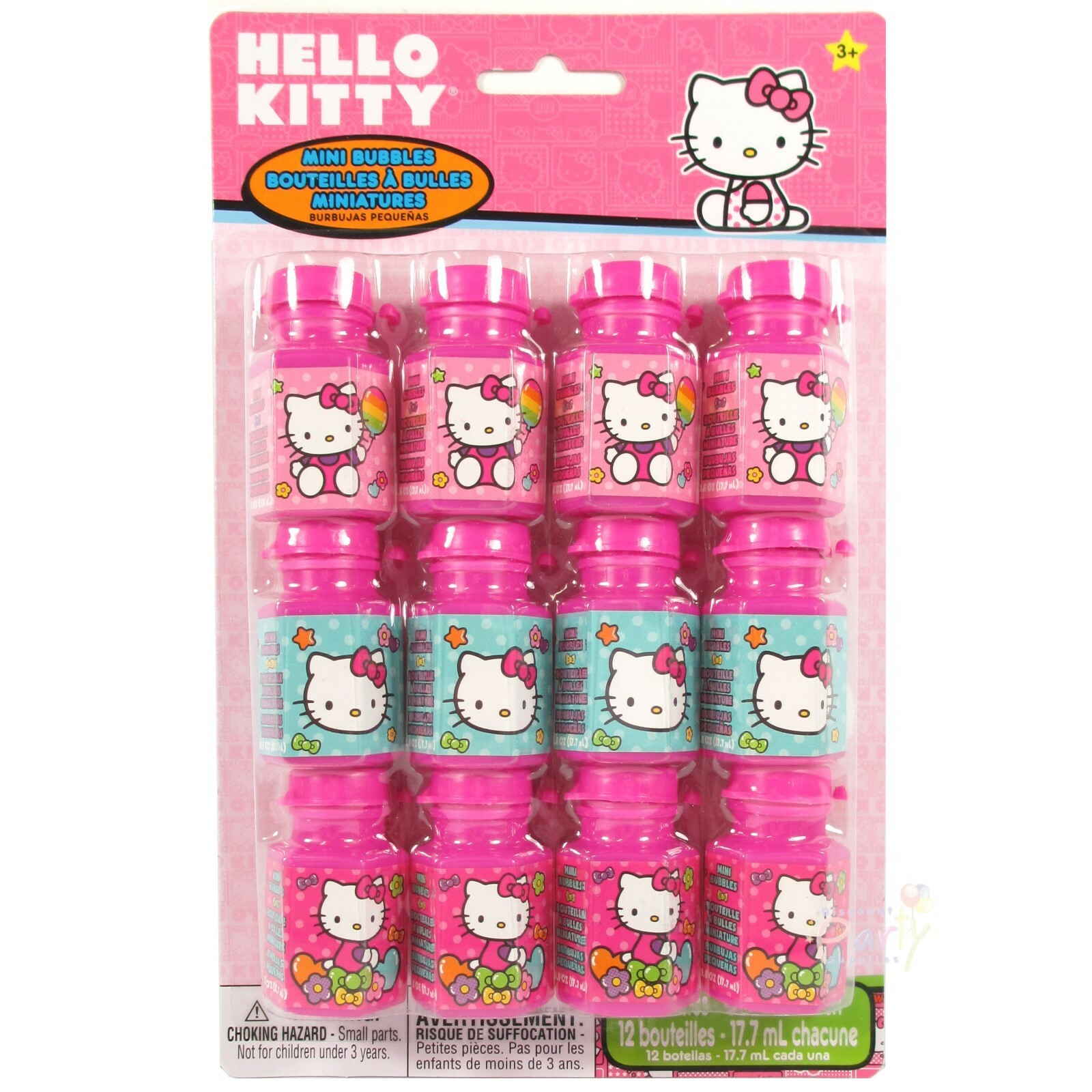 Hello Kitty Rainbow Mini Bubble Bottles (Pack of 12)