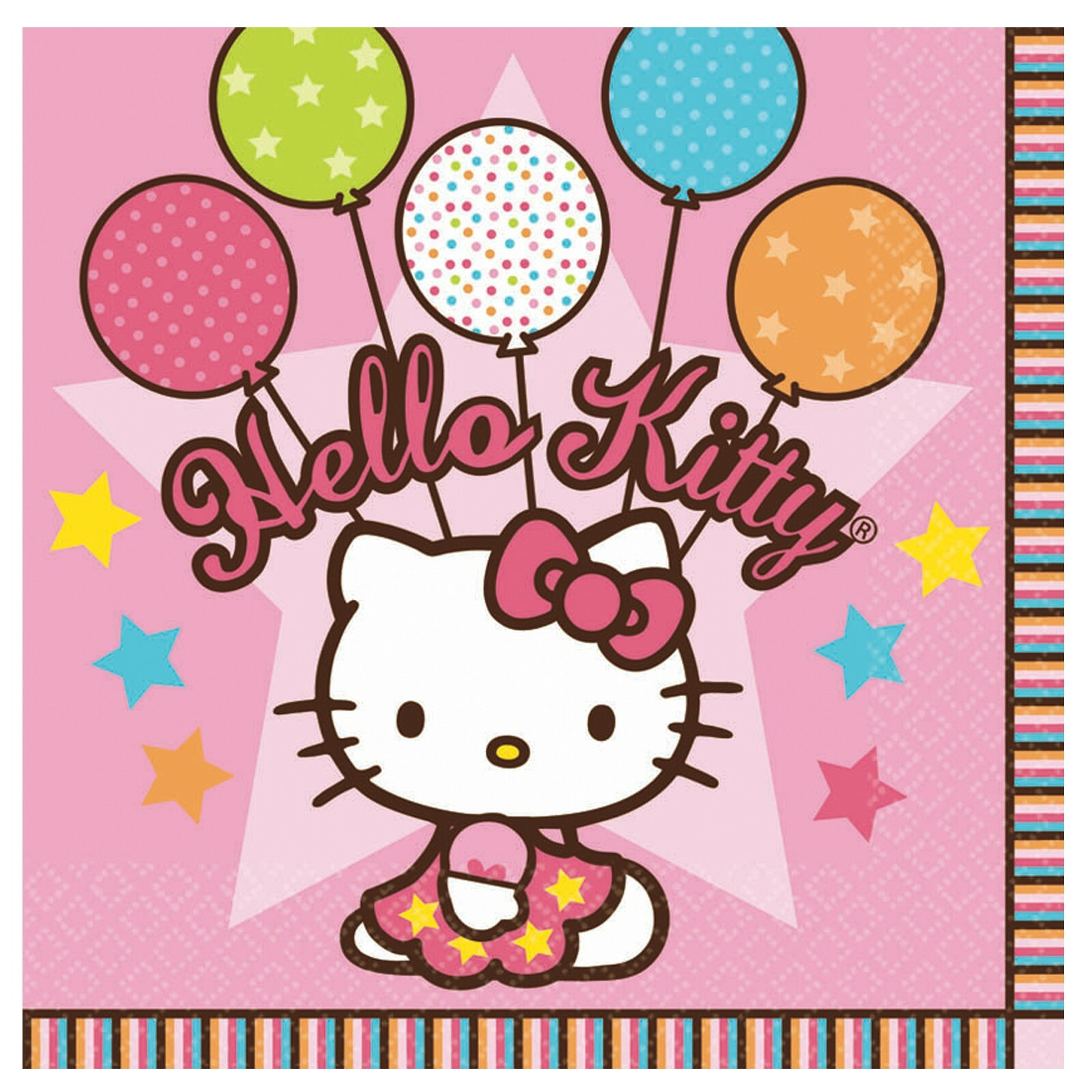 Hello Kitty Large Napkins / Serviettes (Pack of 16)