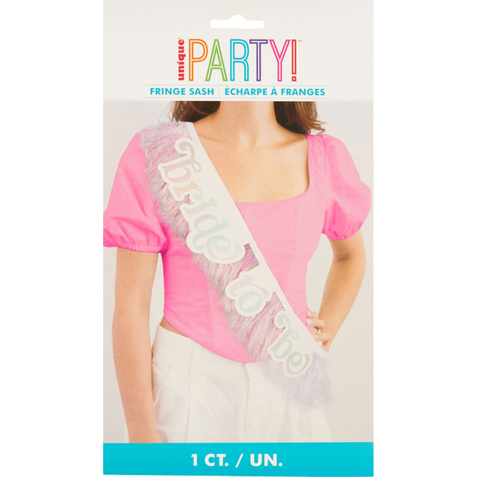 Bride To Be Iridescent Fringe Sash