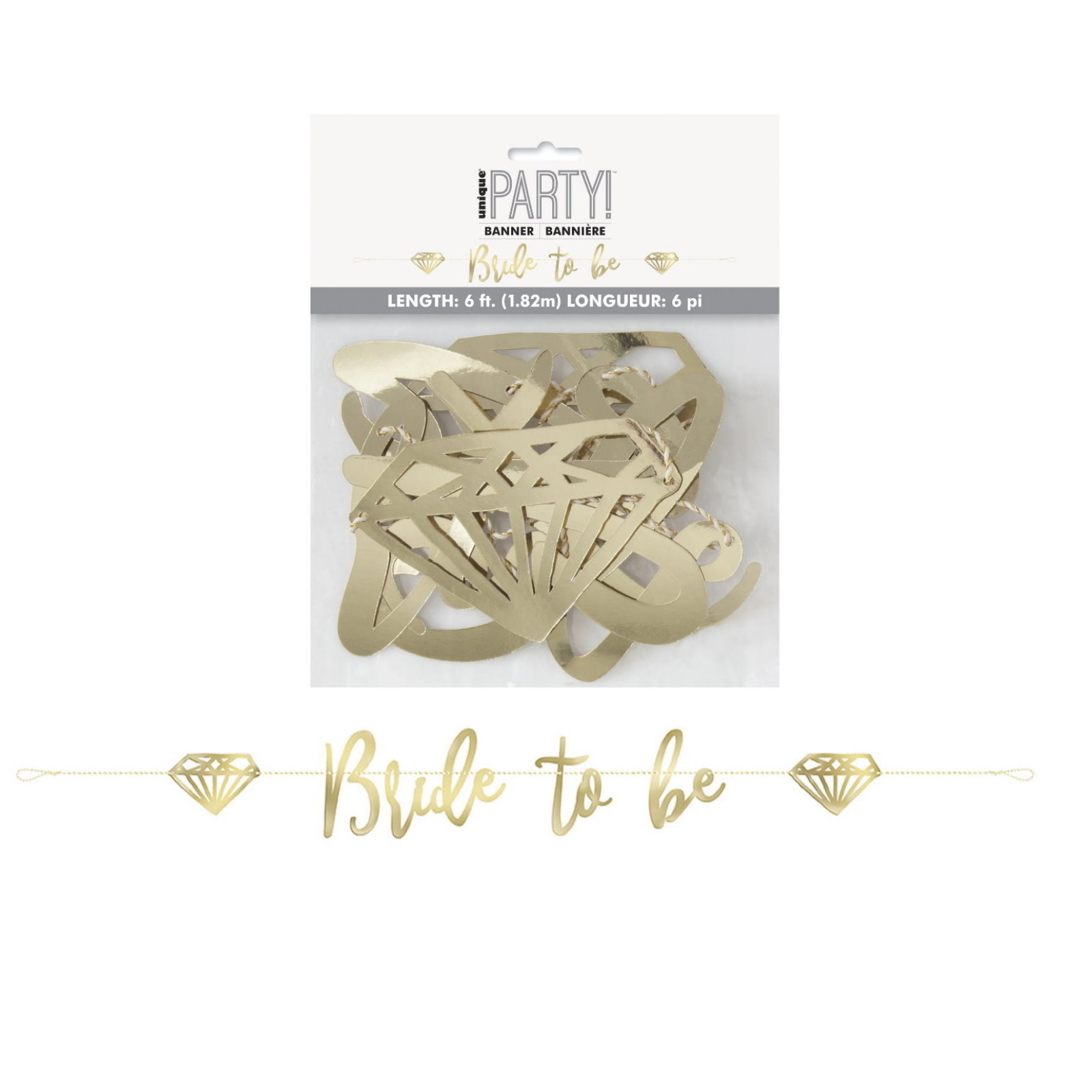 Gold Bride To Be Letter Banner