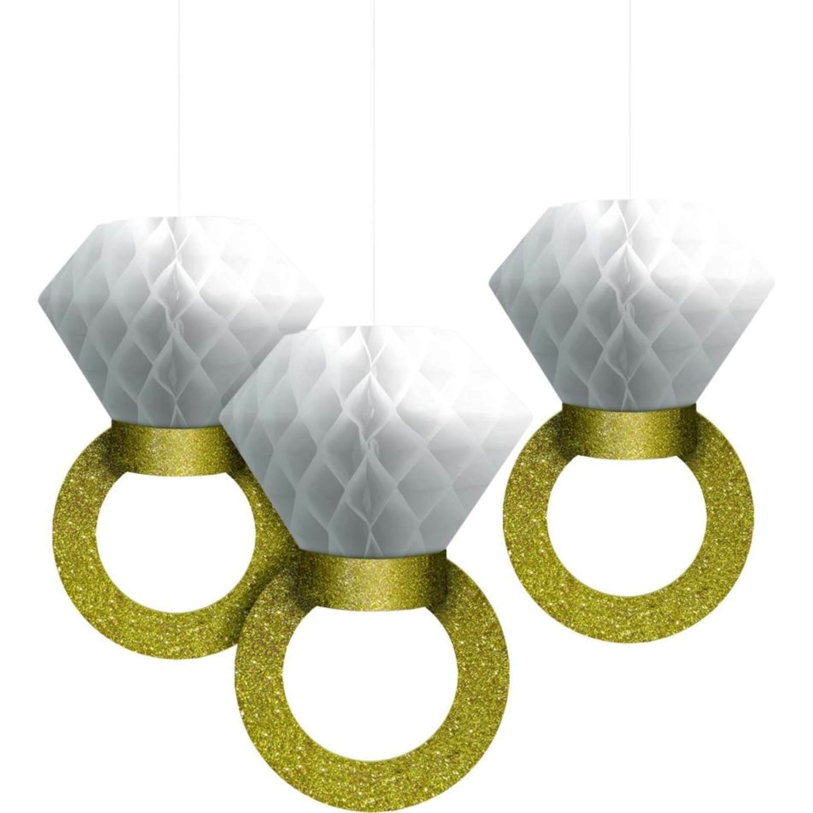 Bridal Honeycomb Rings Hanging Decorations