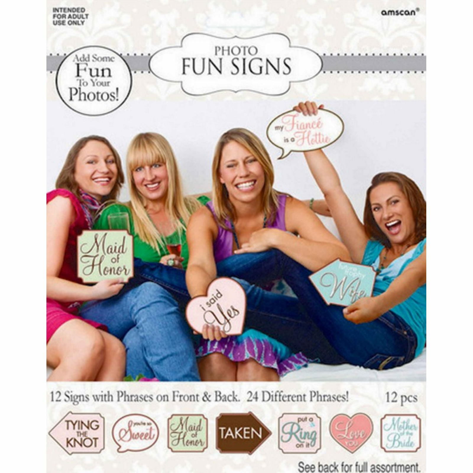 Bridal Shower Photo Fun Signs (Set of 12)