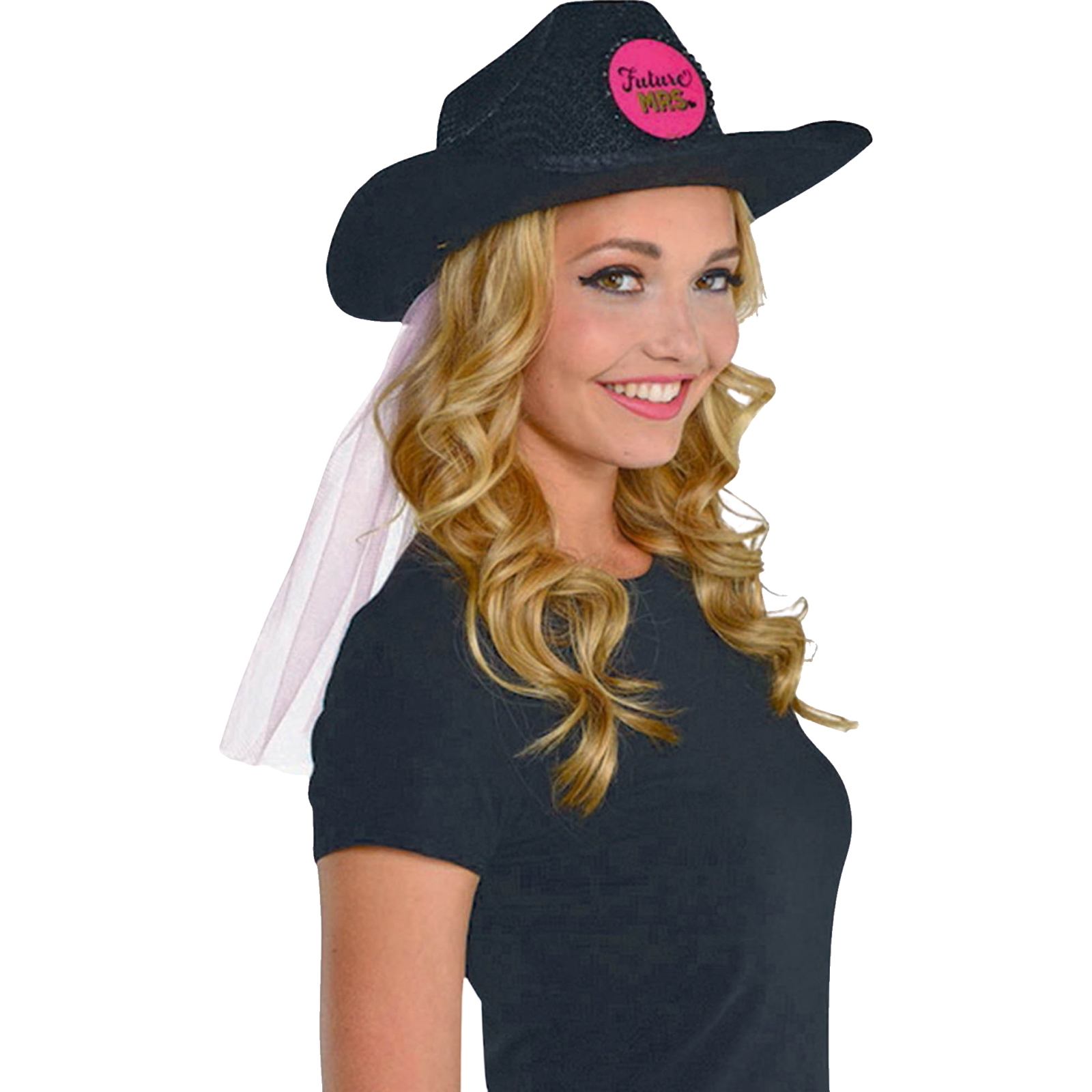 Sassy Bride Cowboy Hat with Veil