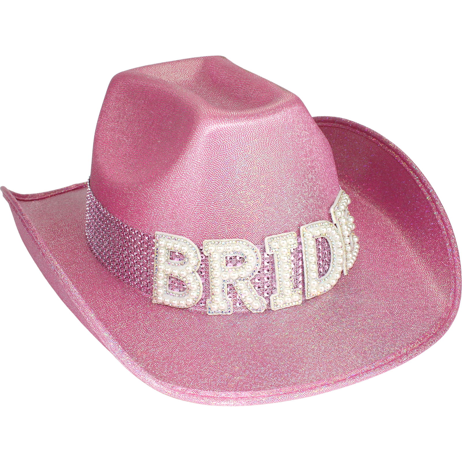 Pink Bride to Be Rhinestone Jewelled Cowboy Hat