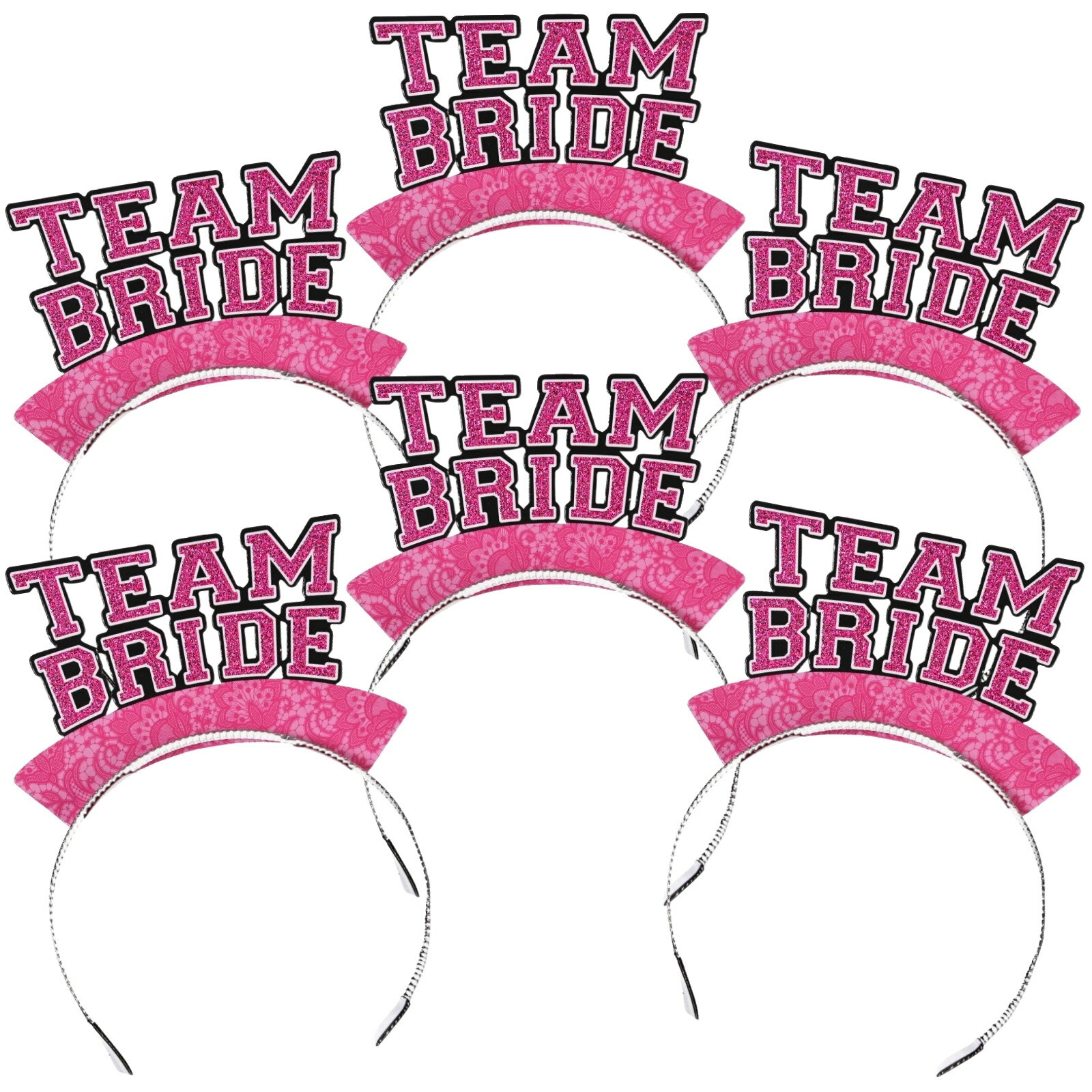 Team Bride Headbands (Pack of 6)