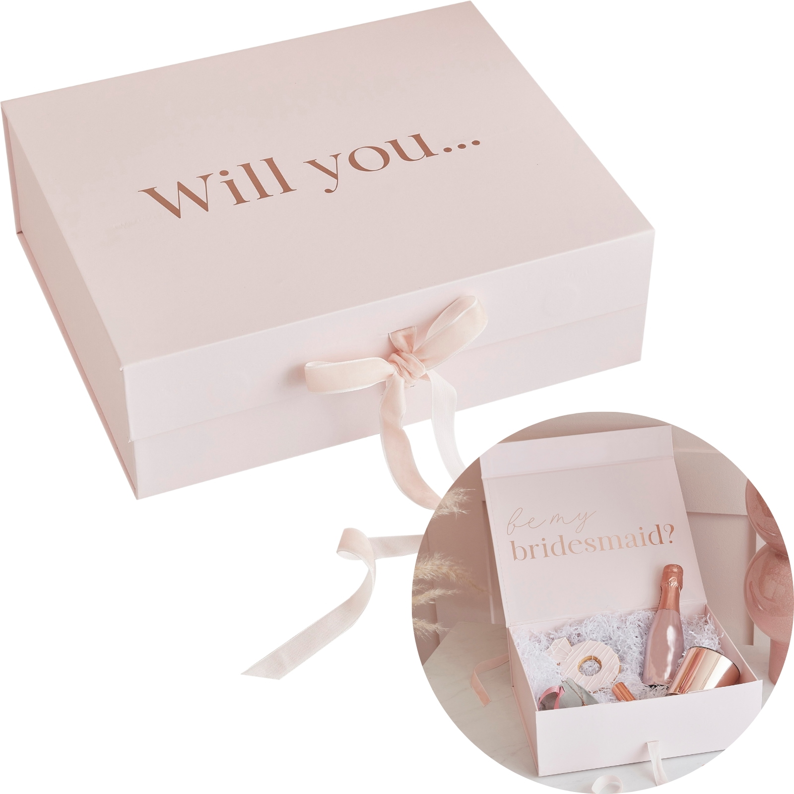 Ginger Ray Rose Gold & Pink Bridesmaid Proposal Box