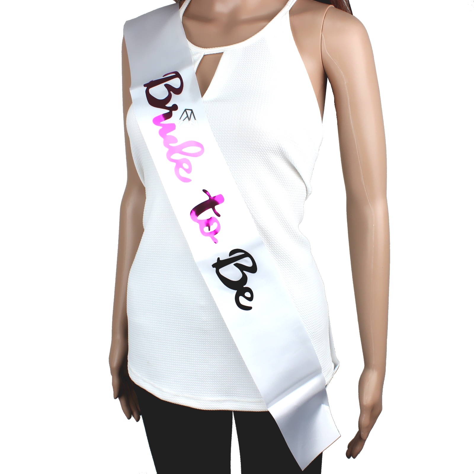 Bride To Be Sash With Pink Foil Text