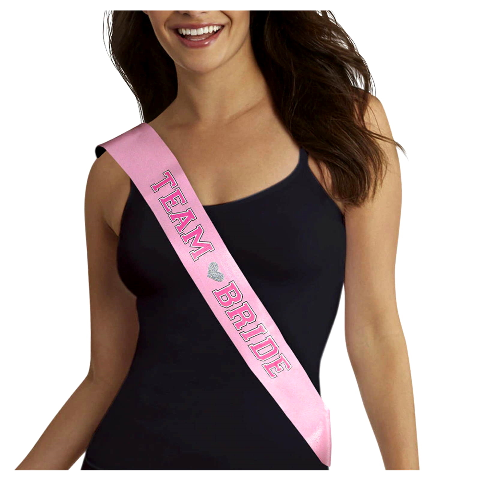 Team Bride Pink Foil Sashes (Pack of 8)