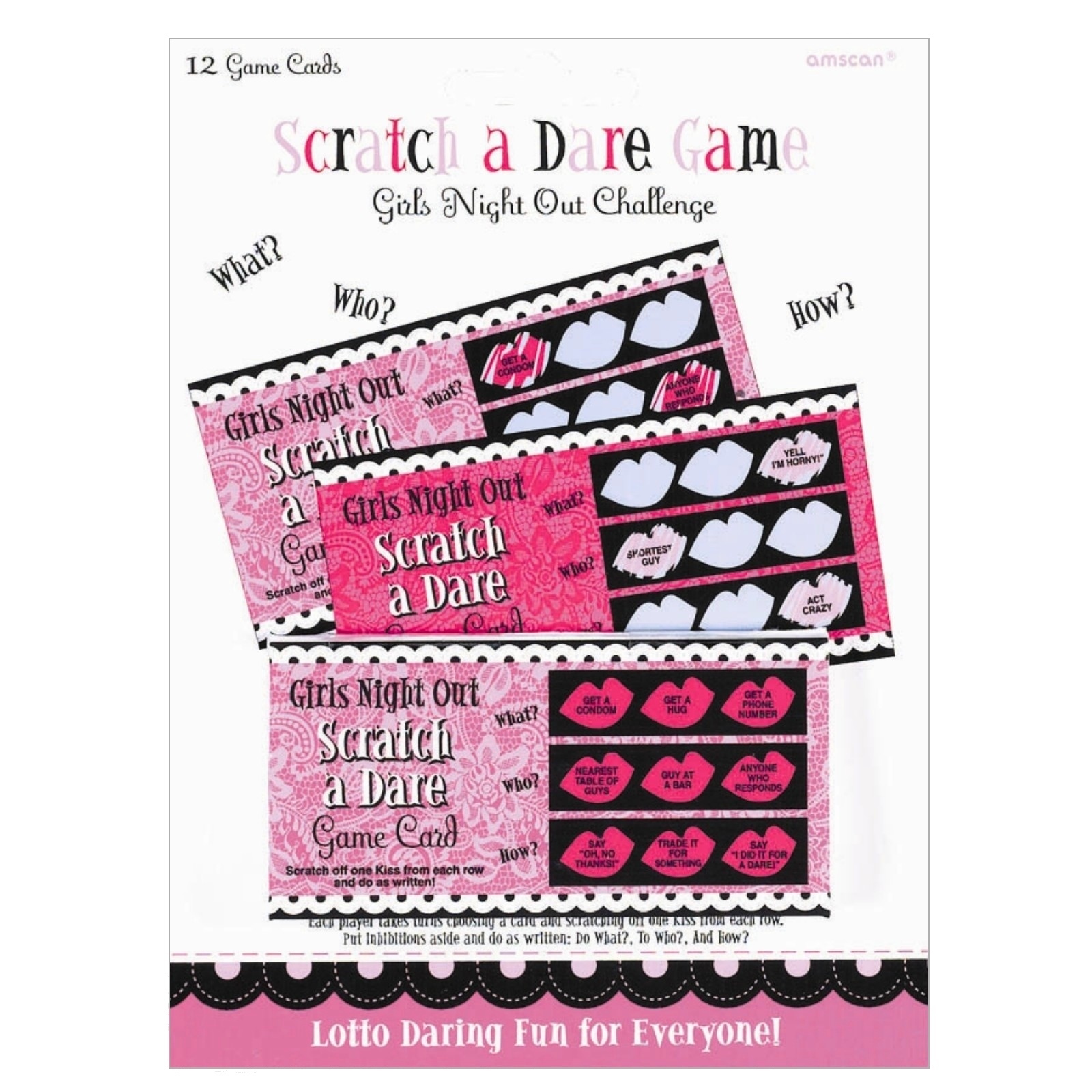Hen's Night Scratch a Dare Game (Pack of 12)