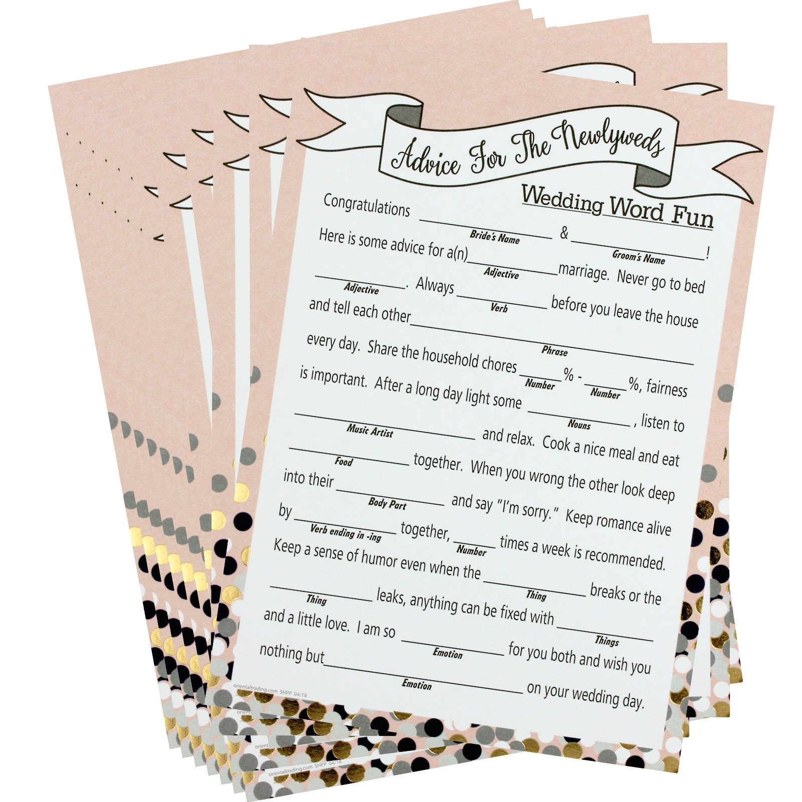 Advice For The Newlyweds Word Game