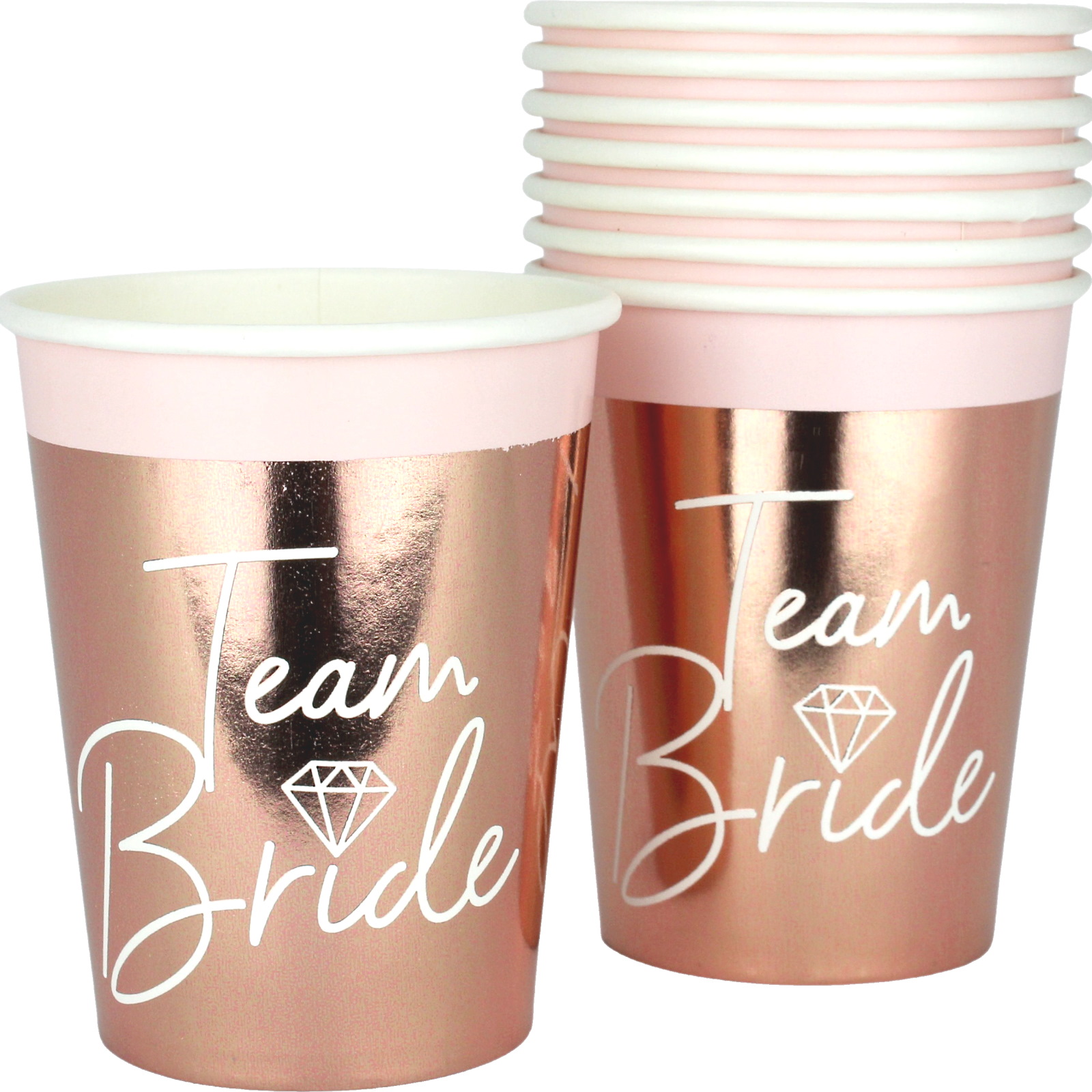 Team Bride Paper Cups (Pack of 8)