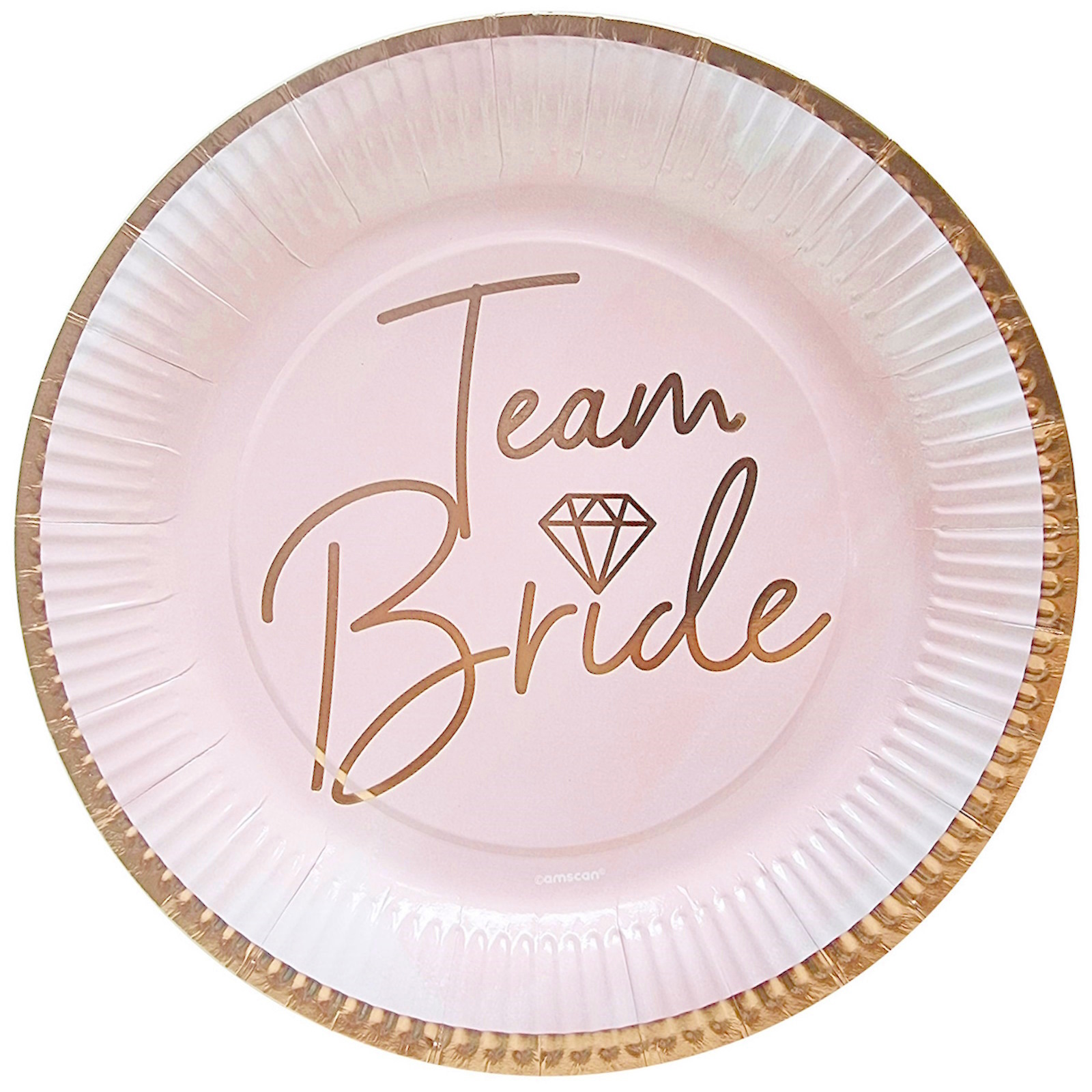 Team Bride Large Paper Plates (Pack of 8)