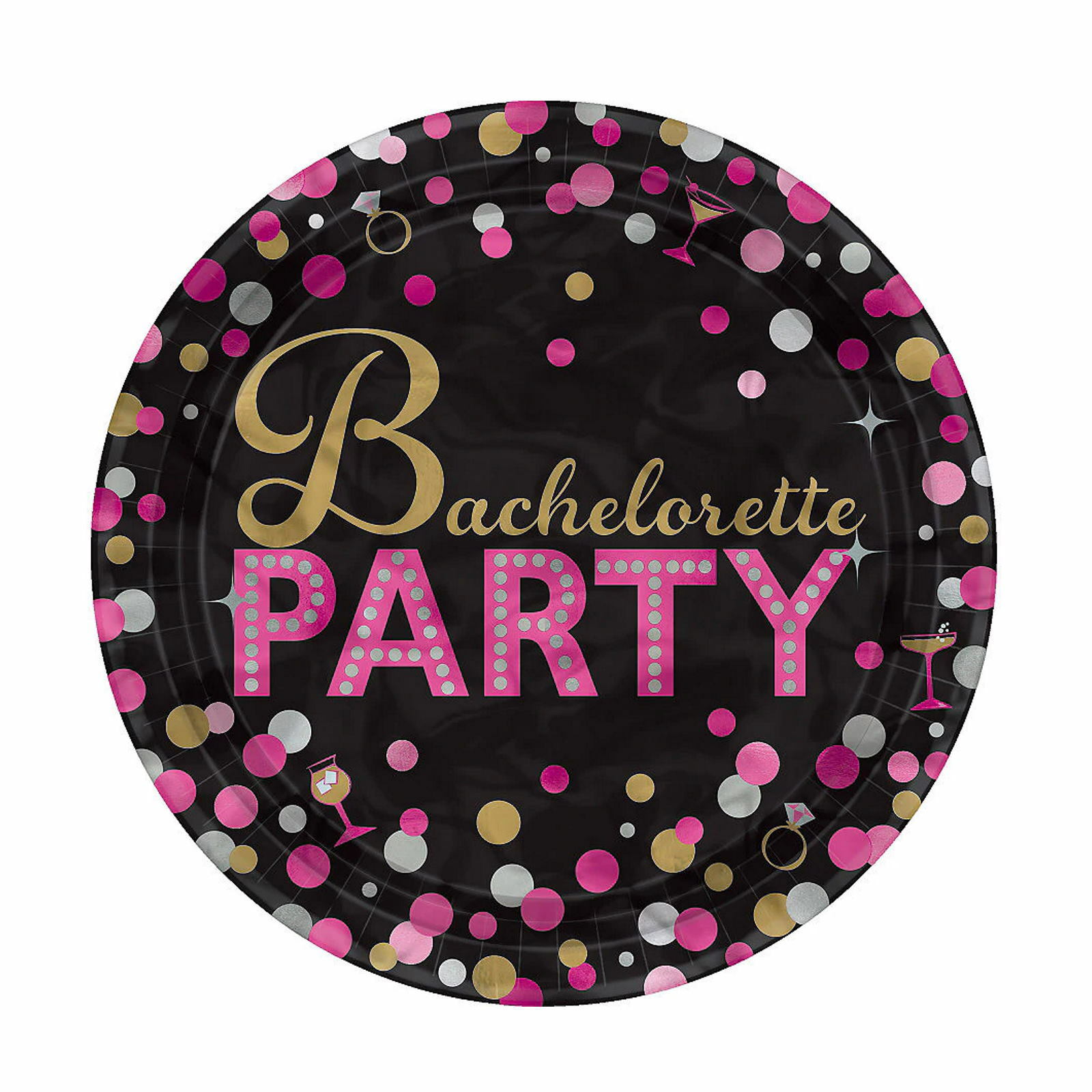 Bachelorette Night Small Paper Plates (Pack of 8)