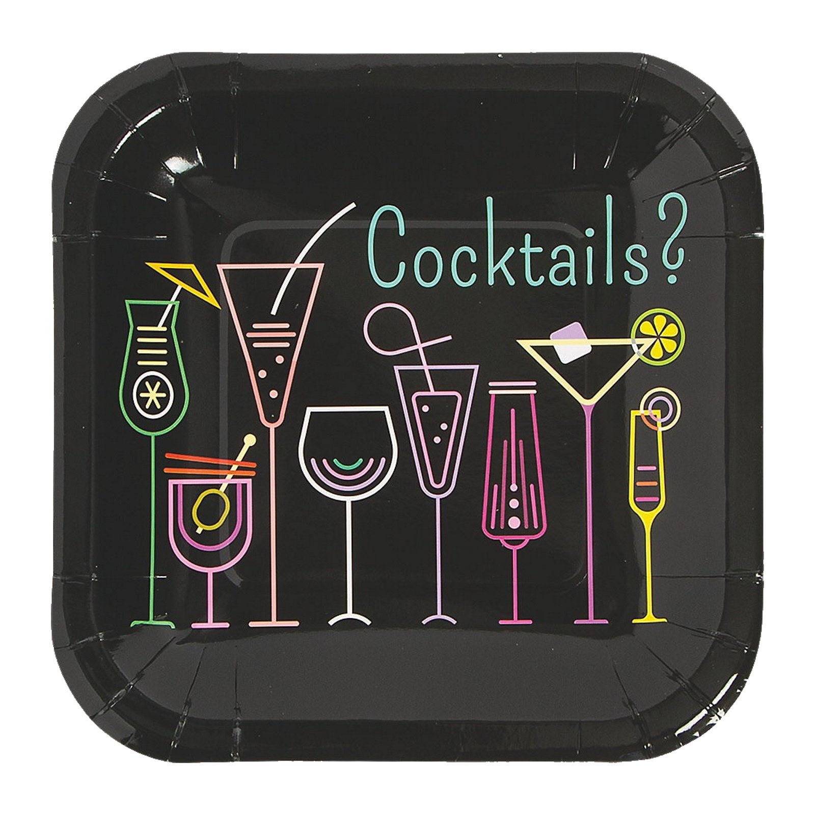 Cocktail paper clearance plates