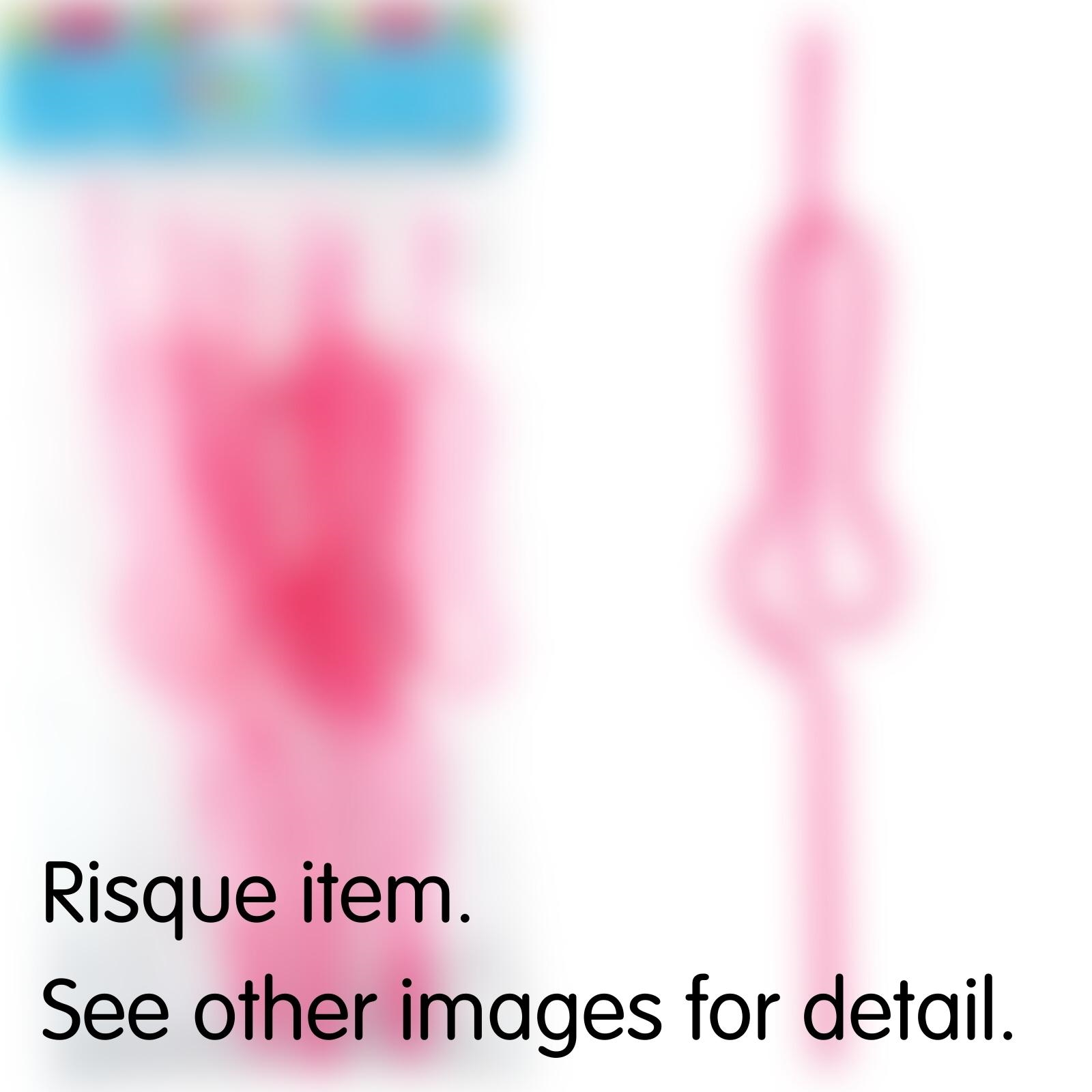 Hot Pink Plastic Willie Straws (Pack of 6)