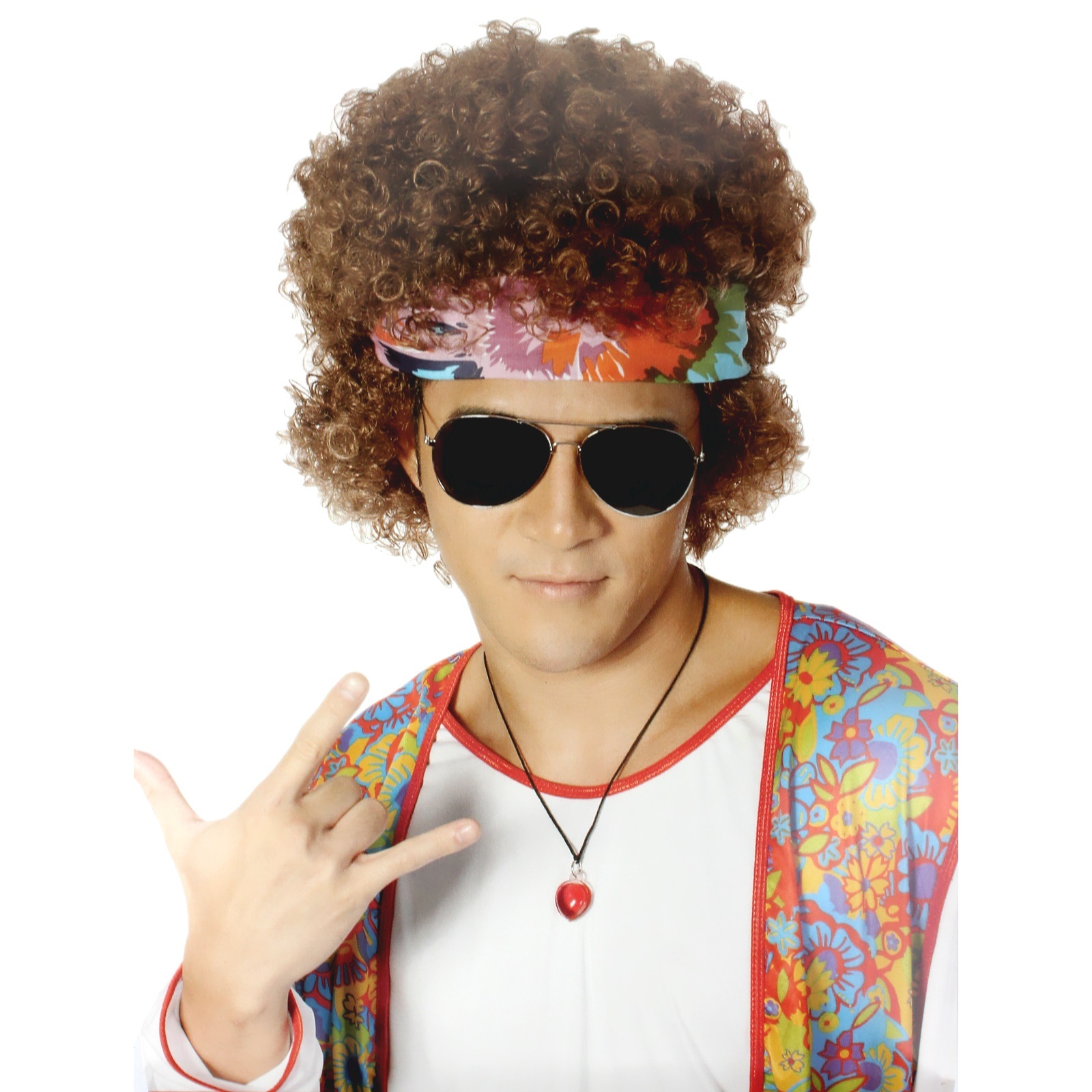 Adult Hippie Wig With Headband