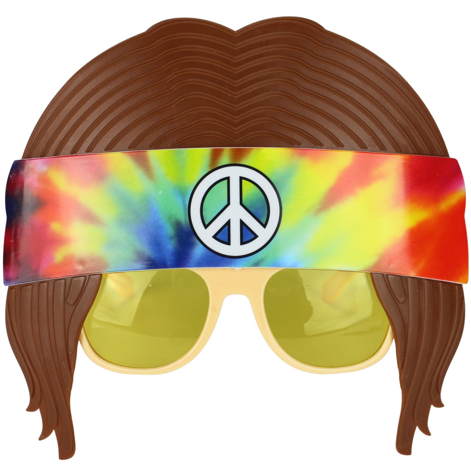 Holographie-Brille 'Peace' Von Party-Discount | Hippie-Style Mit Eingearbeitetem Motiv | Perfekt Für Kostüme & Partys