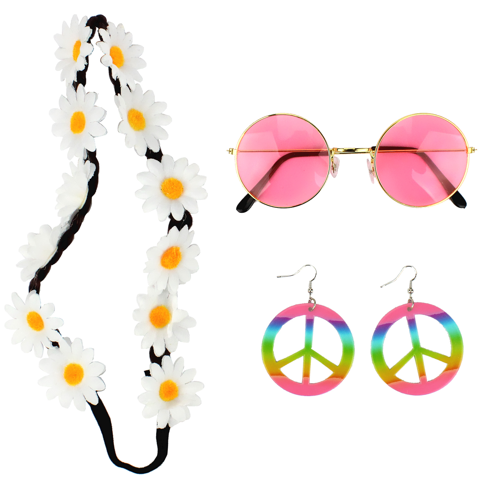 Hippie Flower Power Costume Accessory Kit