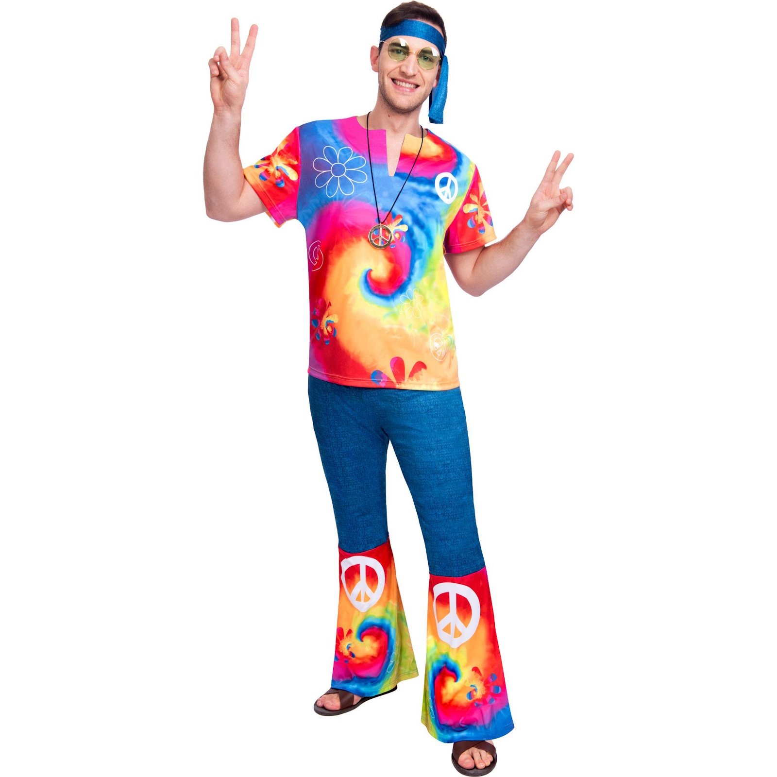1960's Free Spirit Hippie Men's Costume X-Large
