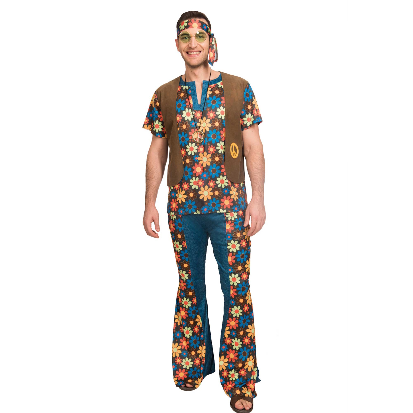 1960's Groovy Hippie Mens Costume XL