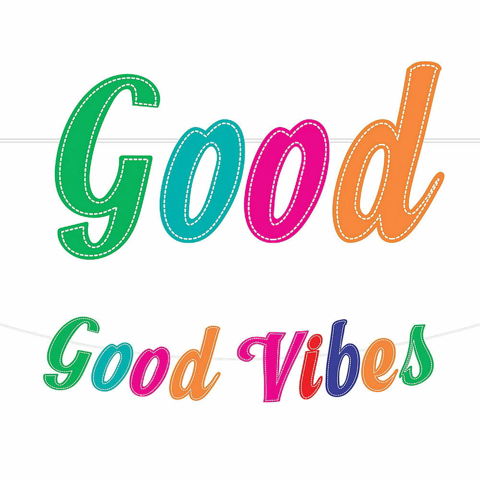 Good Vibes Felt Letter Banner