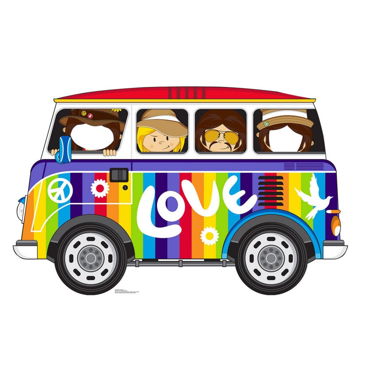 Hippie Bus Stand Up Photo Prop