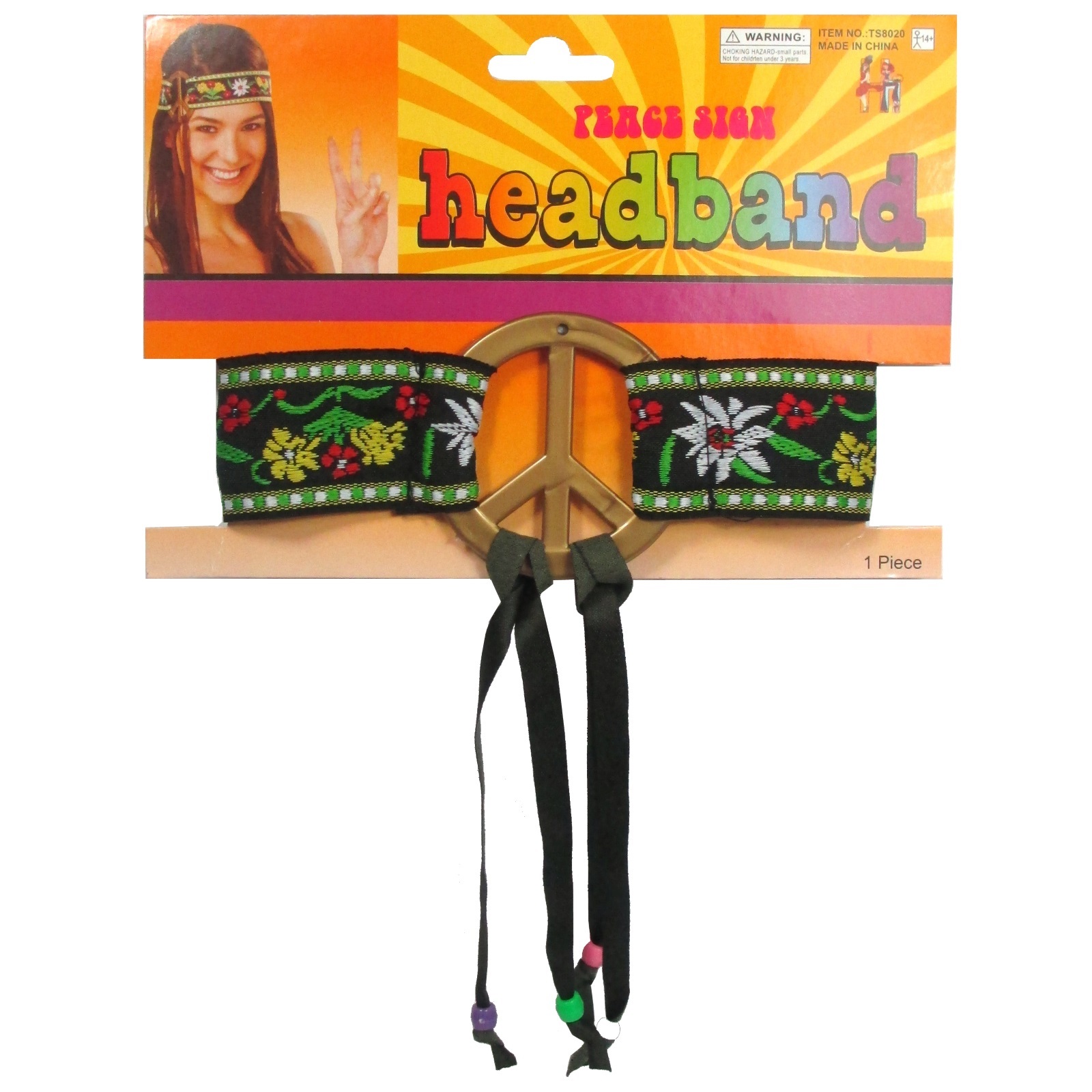 Hippie Peace Sign Headband
